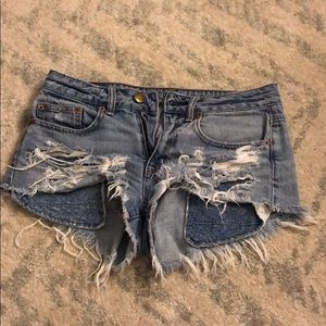 American Eagle Women’s Distressed Denim Shorts.